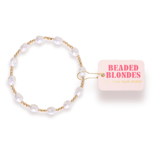 Gold and Pearl beaded bracelet. 