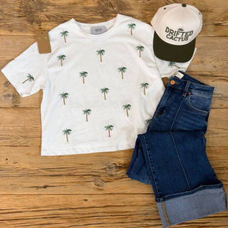 Palm Embroidered Tee