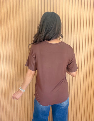 Amy Basic Tee - Dark Brown
