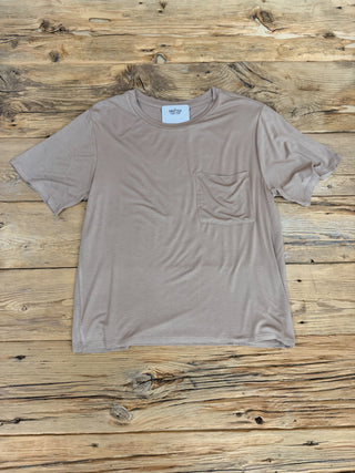 Dark Taupe Short Sleeve Pocket Tee.
