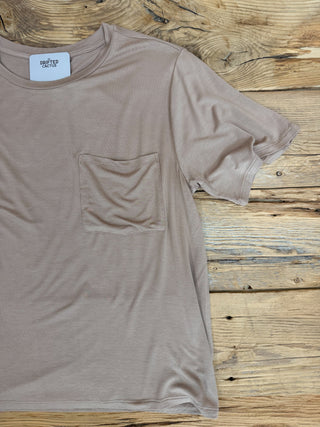 Dark Taupe Short Sleeve Pocket Tee.