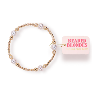 Gold and Pearl beaded bracelet. 